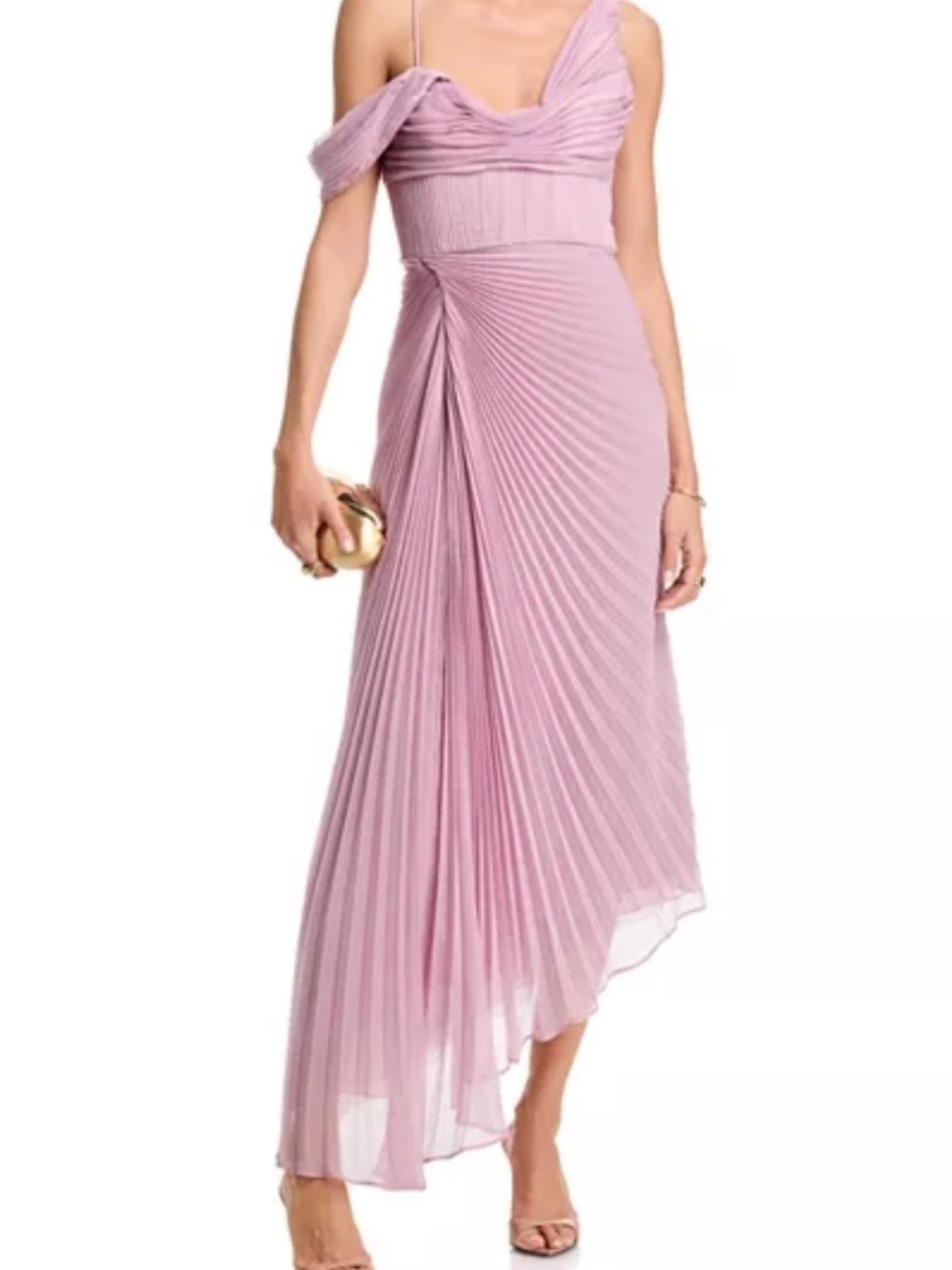 AMUR Joelle Pleated Drape Dress Size 2P 
Retails $649 NWT